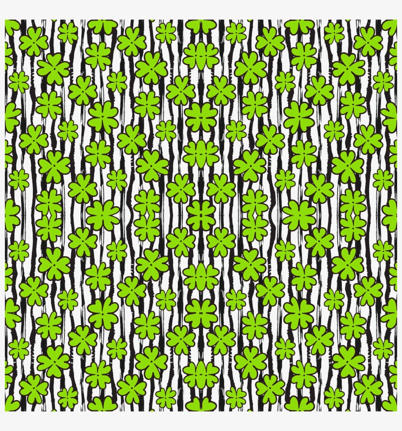 Saint Patricks Day Cute Four Leaf Clover And Stripes, transparent png download