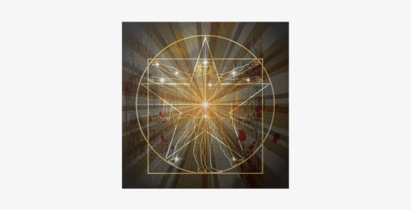 The Vitruvian Man Inscribed In The Medieval Mystic - Divine Spark By Graham Hancock, transparent png download