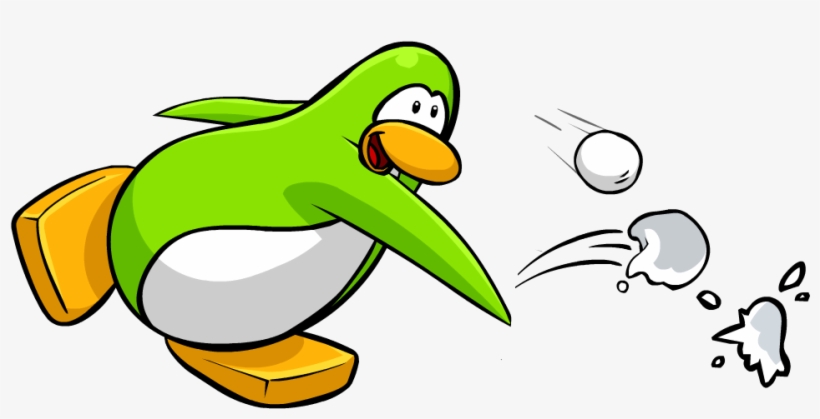 Club Penguin Wiki - Club Penguin Throwing Snowball, transparent png download