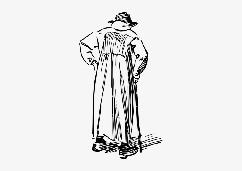 Clip Freeuse Library Clipart Wise Men - Oldman With Walking Stick Clipart, transparent png download