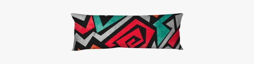 Watercolor Graffiti Seamless Pattern - Cushion, transparent png download