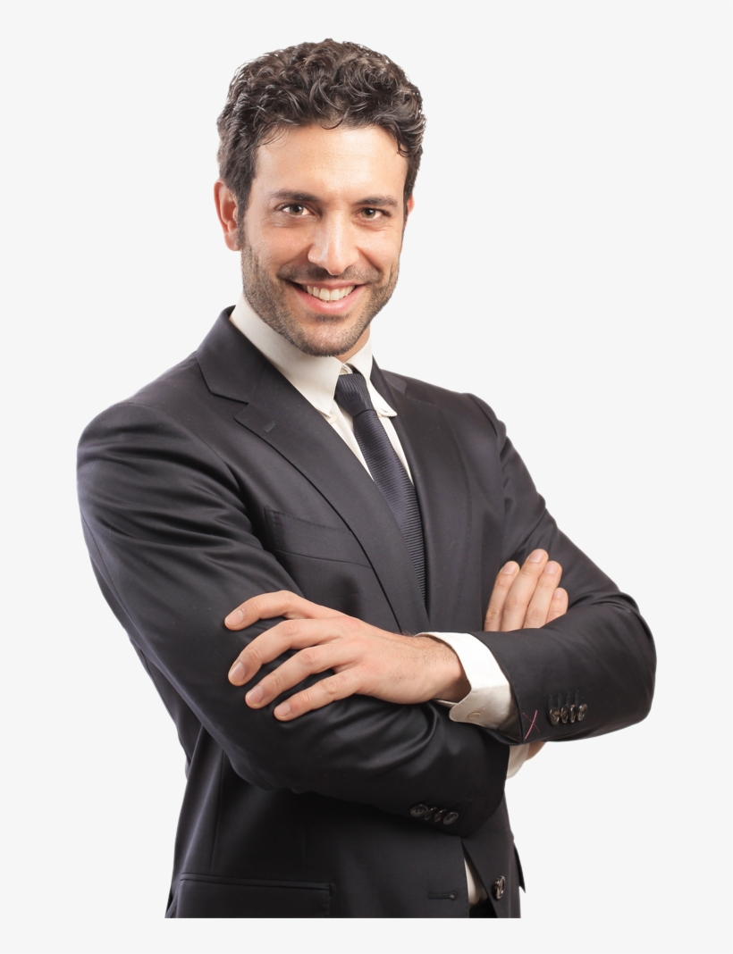 An Attractive Bearded Man Wearing A Nice Suit Stands - Man With Crossed Arms, transparent png download