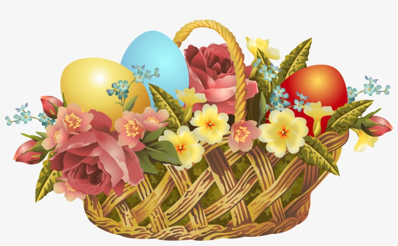 Vintage Easter Basket Transparent Png Clip Art Image - Vintage Easter Basket Egg, transparent png download