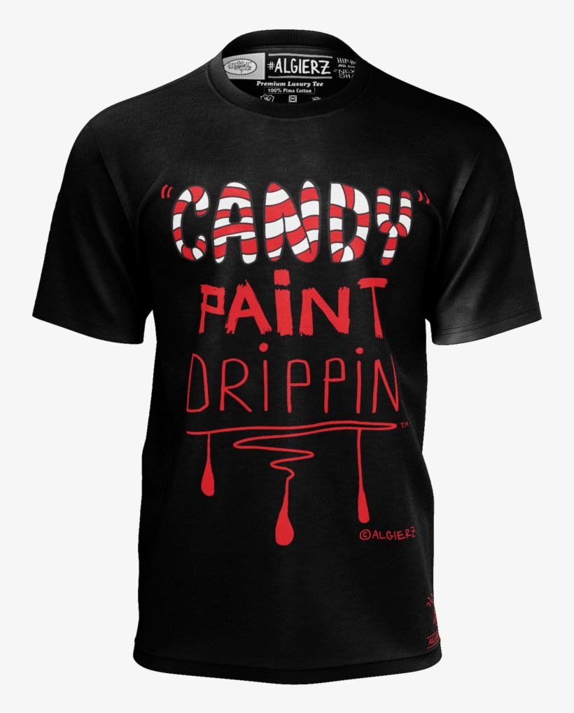 Candy Paint Dripping, T-shirt, Black With Red - T-shirt, transparent png download