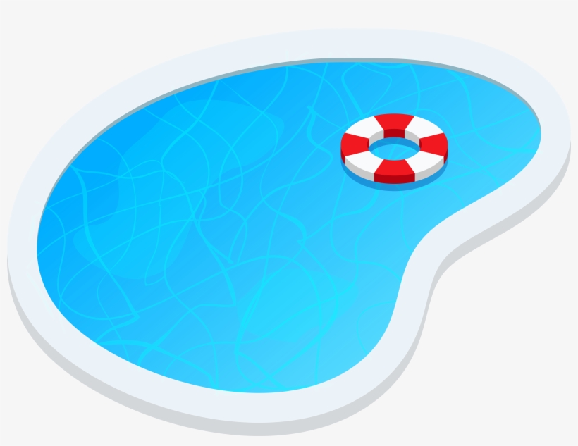 Swimming Pool Oval Png Clip Art - Pool Clip Art Png, transparent png download
