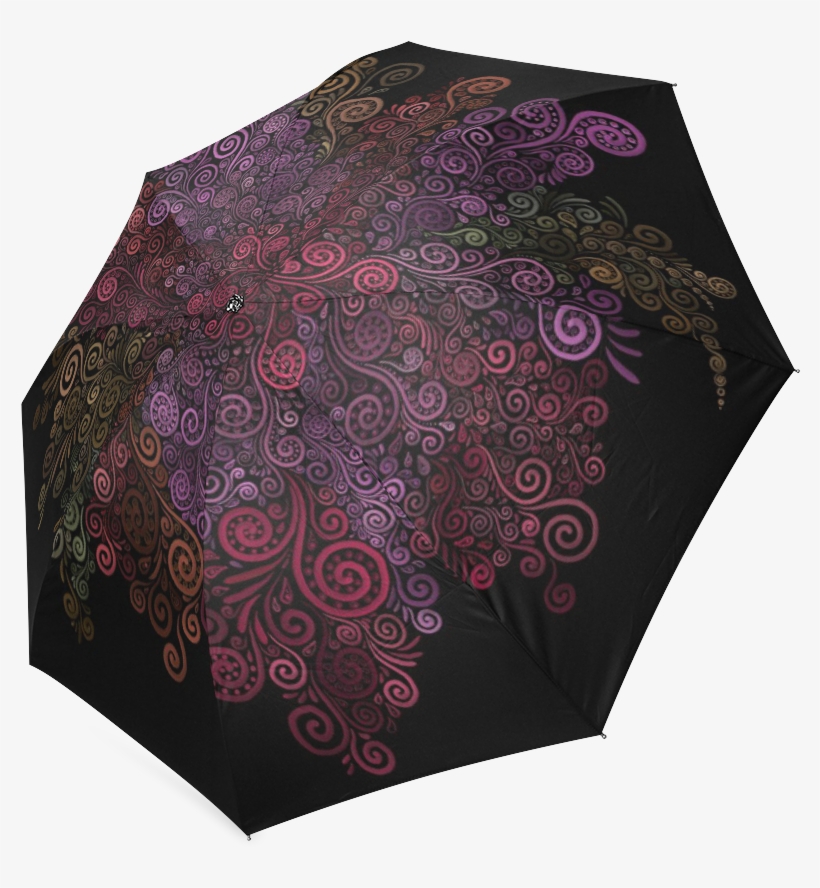 Psychedelic 3d Rose Foldable Umbrella - Umbrella, transparent png download