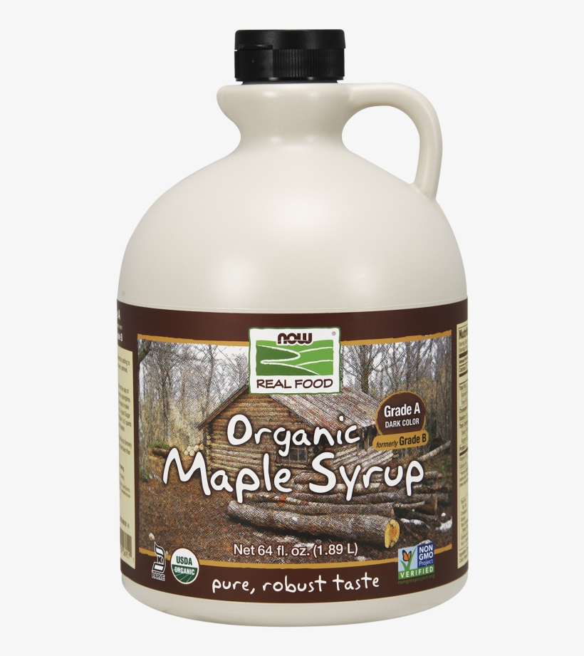 Maple Syrup, Organic Grade A Dark Color - Now Foods Maple Syrup, Organic Grade A 64 Fl. Oz, transparent png download