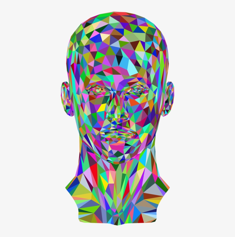Low Poly Computer Icons Psychedelic Art Female 3d Computer - Psychedelic Art Png, transparent png download