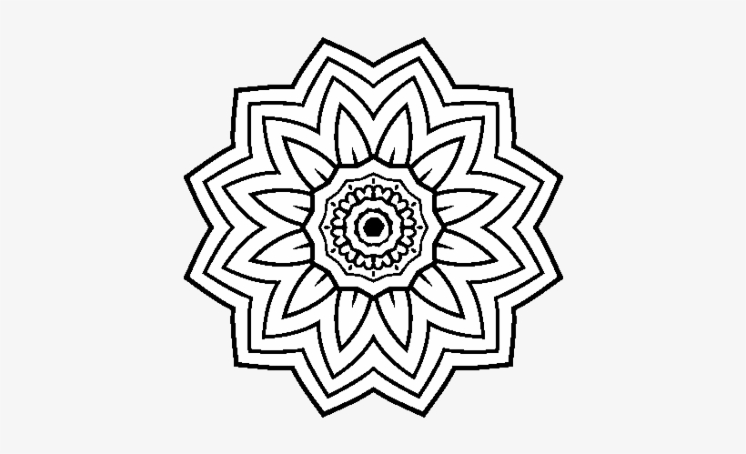 Drawing Flowers Mandalas 58 - Shiva Yantra, transparent png download