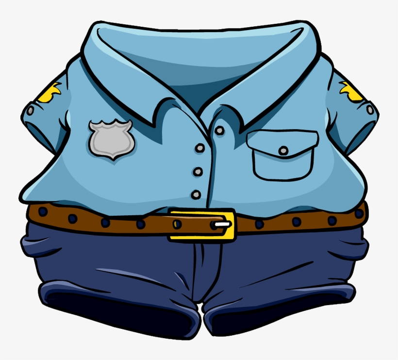City S Finest Uniform Club Penguin Wiki - Police Uniform Clipart Png, transparent png download