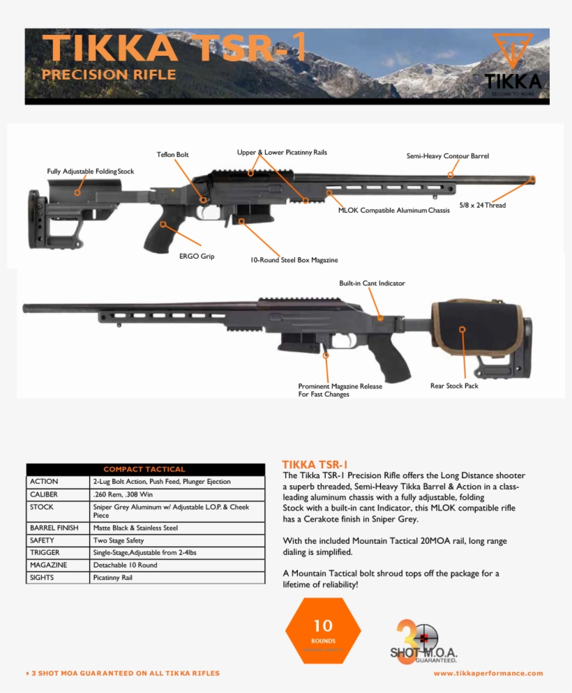 Tsr-1 Sell Sheet3 - Tikka T3, transparent png download