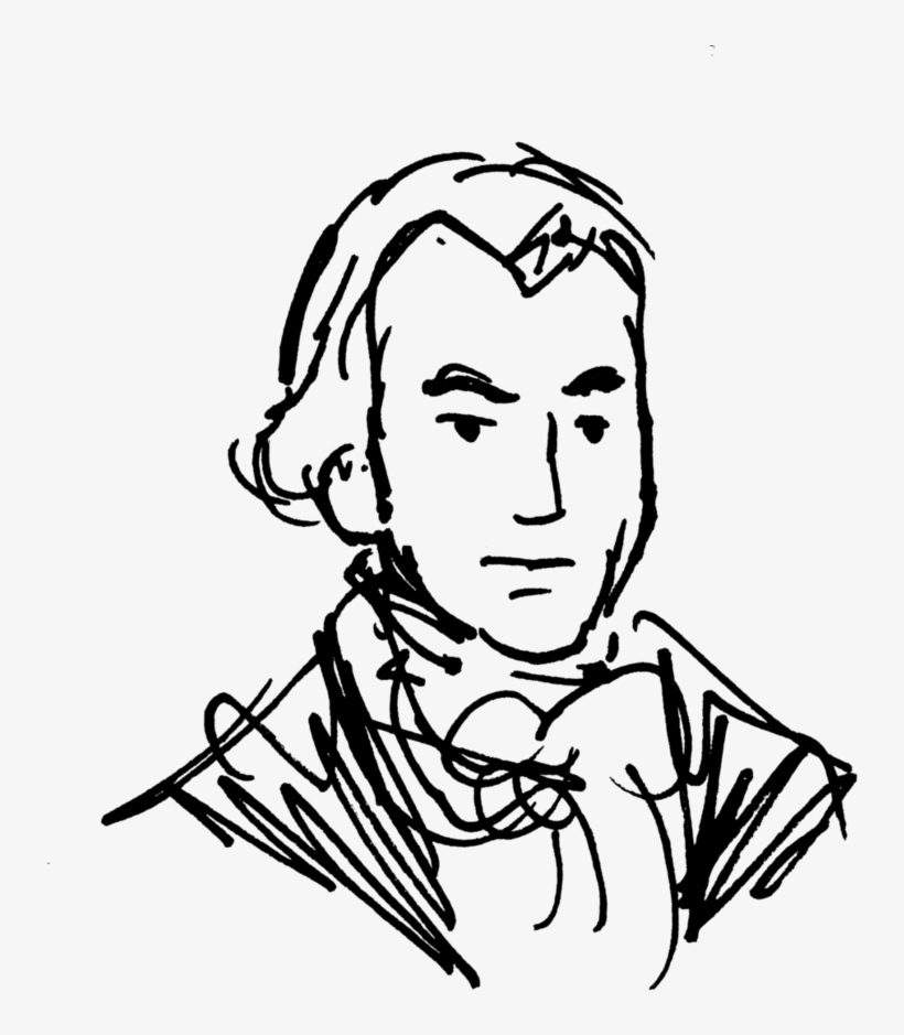 James Madison Line Drawing