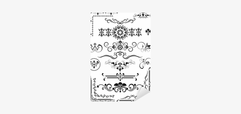Beautiful Border And Corner Of The Flourishes Sticker - Illustration, transparent png download