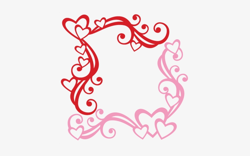 Svg Corner Valentine Flourishes Scrapbook Cut Freeuse - Free Svg Corner Flourish, transparent png download