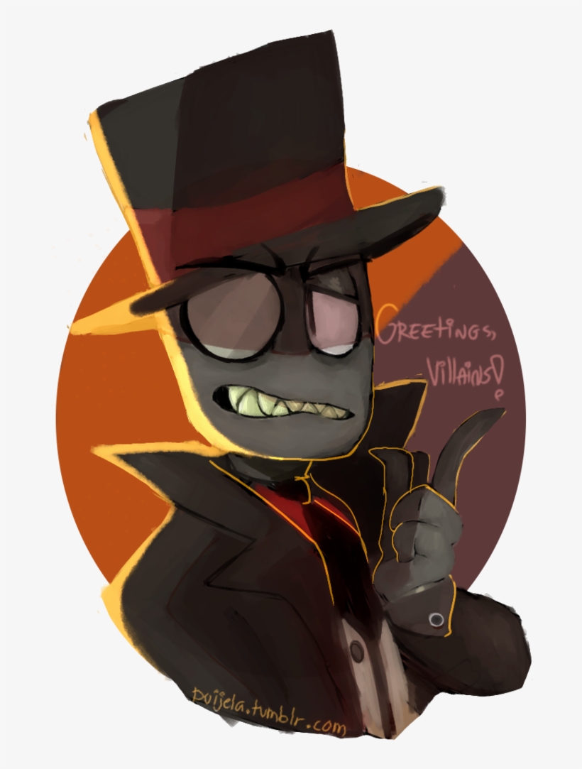 Black Hat On Deviantart Cartoon Png Tumblr Transparent - Villainous Black Hat Kiss, transparent png download