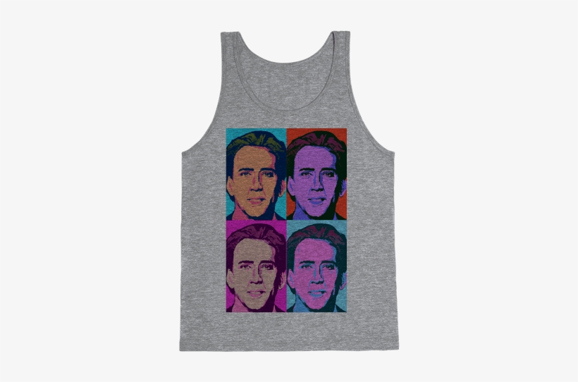 Nicholas Cage Pop Art Parody Tank Top - Softball Practice, transparent png download