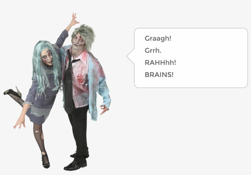 Zombie Quotes - Costume, transparent png download