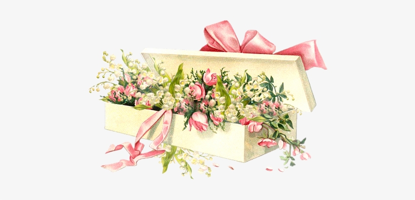 Cestas Y Cajas De Flores Vintage - Vintage Mothers Day Card Messages, transparent png download