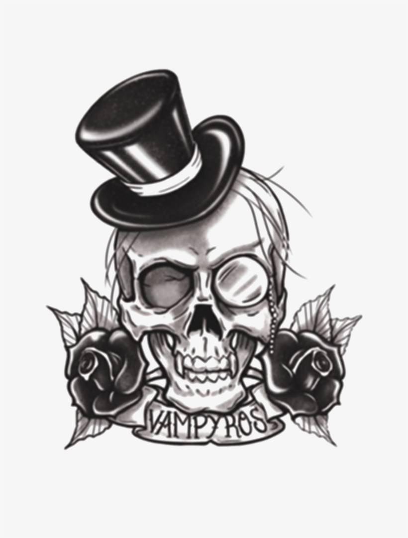 Goth Tattoo Transparent Images - Gothic Vampire Temporary Tattoo, transparent png download