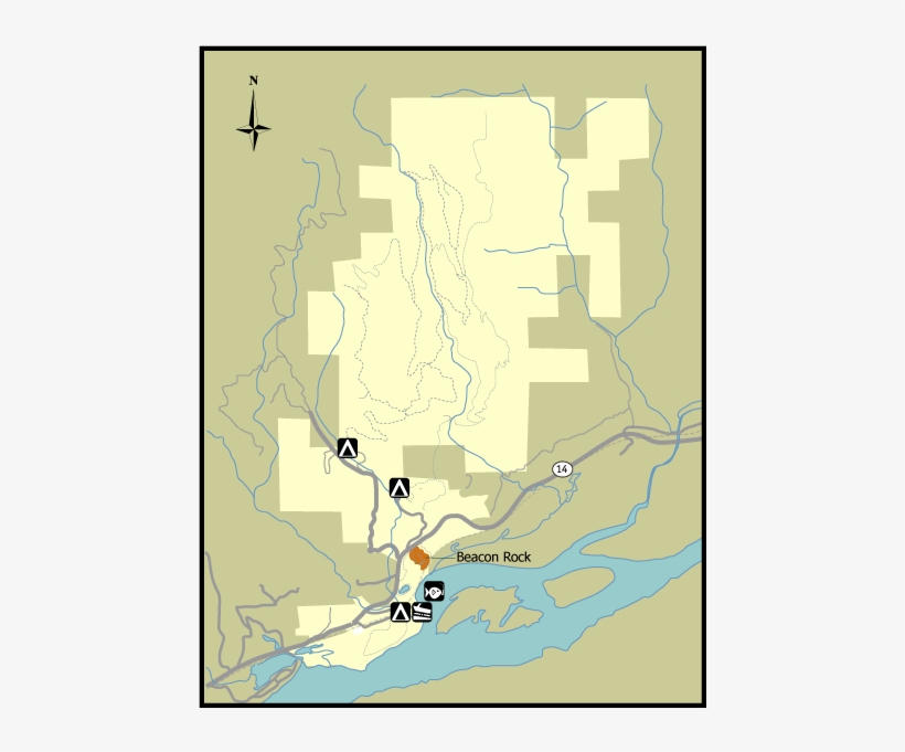 Location Map - Beacon Rock State Park, transparent png download