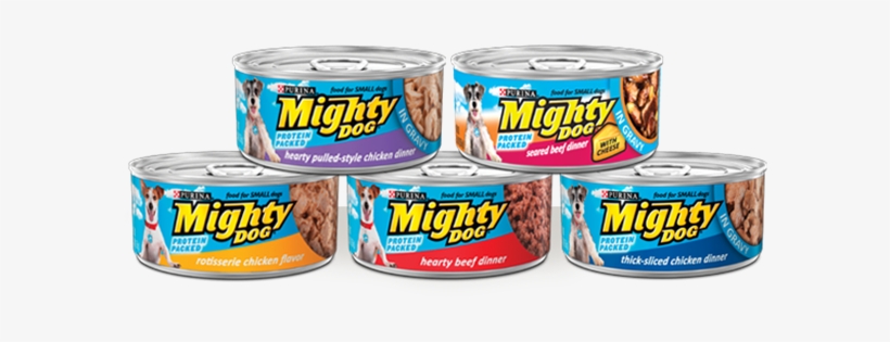 Mighty Dog Canned Dog Food - Purina Mighty Dog, transparent png download