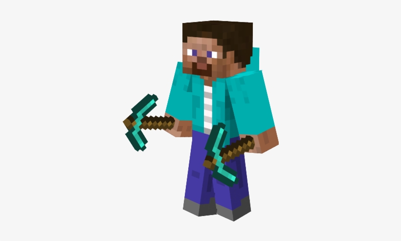 Steve Holding Two Diamond Pickakes - Alabama, transparent png download