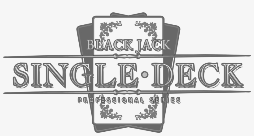 02 Logo White On Black Blackjackondeck Thumbnail - Single Deck Blackjack Netent, transparent png download