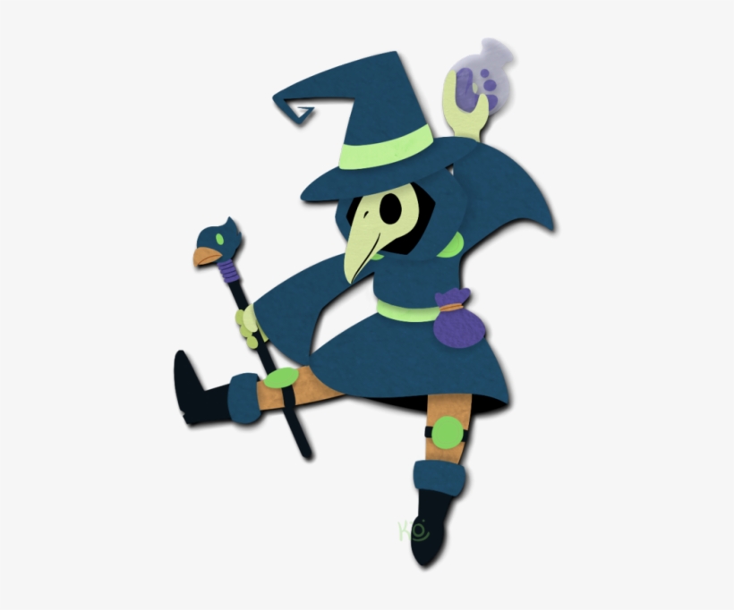 Tried Out A New Paper Cutout Style With A Cute Plague - Drawing, transparent png download
