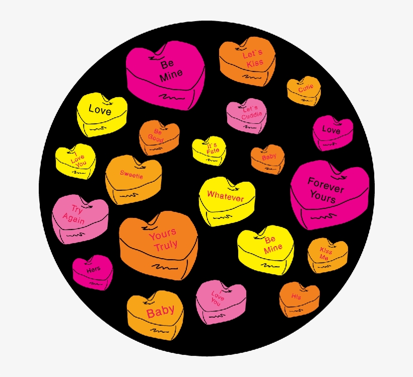 Candy Hearts - Apollo Candy Hearts Glass Gobo Cs-0142, transparent png download
