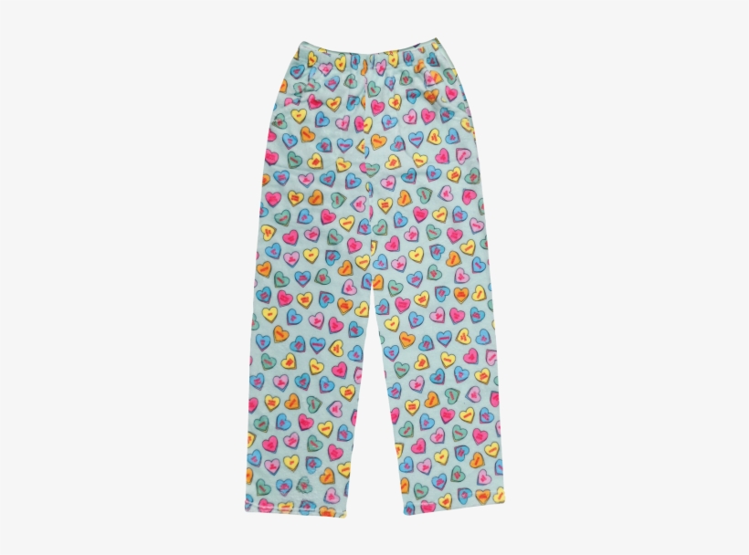 Candy Hearts Plush Pants - Pajamas, transparent png download