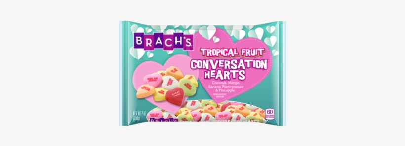 Brach's Tropical Fruit Conversation Hearts Candy 7oz - Brach's Candy Brach's Sweet & Sour Conversation, transparent png download