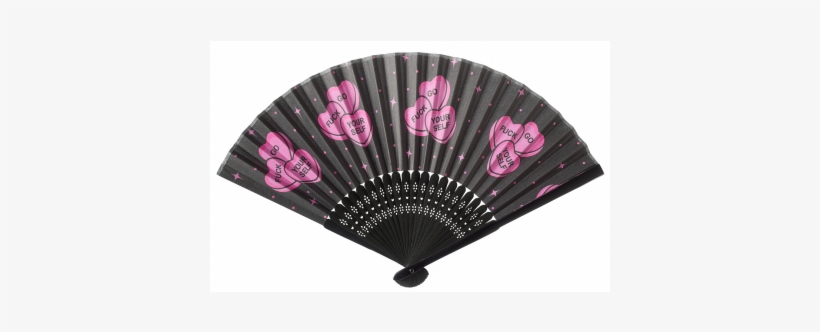 Sourpuss Candy Hearts Fan - Hand Fan, transparent png download