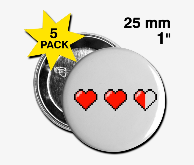 Pixel Hearts Png - 1961 Corvette C1 Button, transparent png download