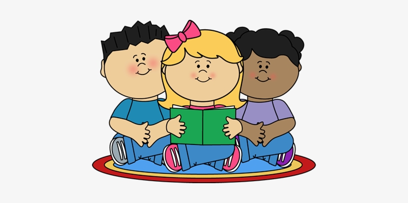 Kids Reading Clipart - Reading Groups Clip Art, transparent png download