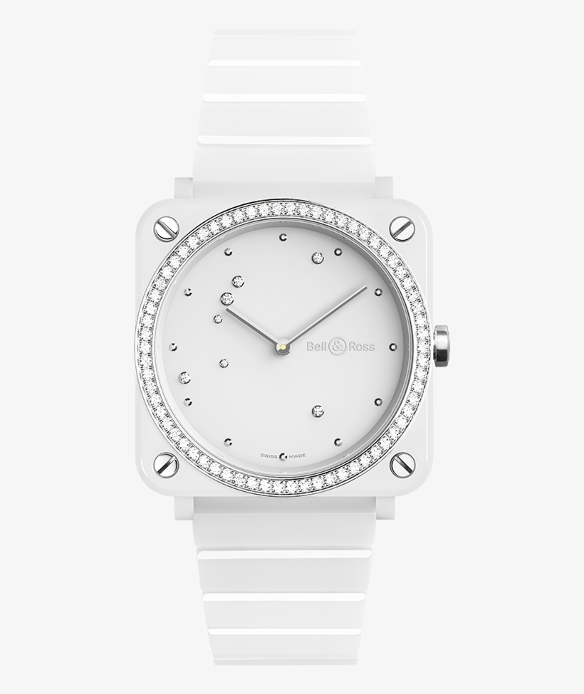 Bell & Ross Br S White Ceramic, transparent png download