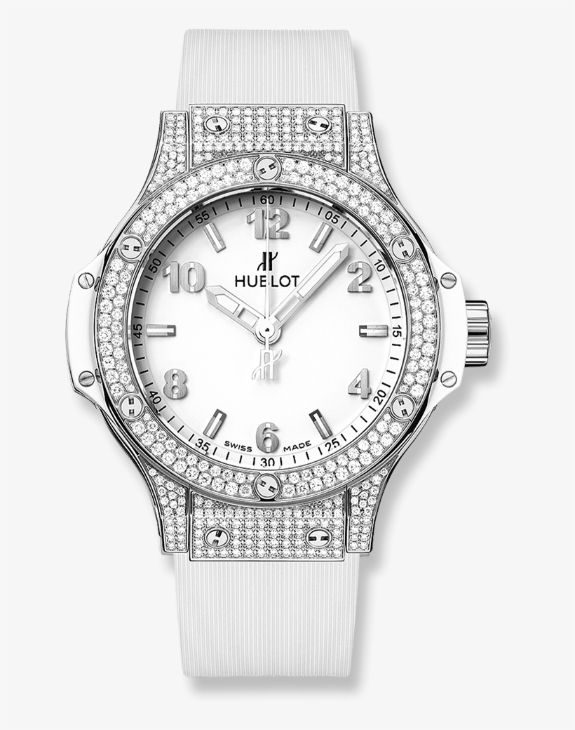 Big Bang Steel White Pavé - White Hublot Big Bang Diamonds, transparent png download
