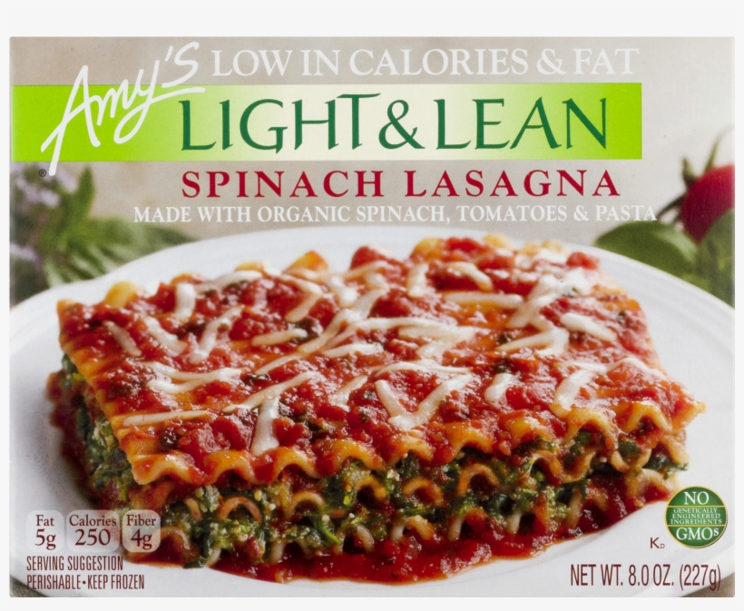 Amy's Spinach Lasagna, transparent png download