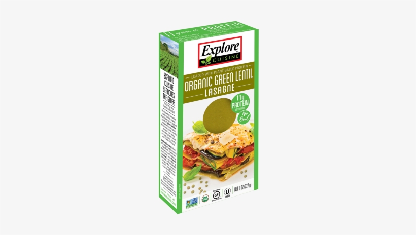 Update Your Lasagna Recipe - Explore Cuisine Green Lentil Lasagne (250g), transparent png download