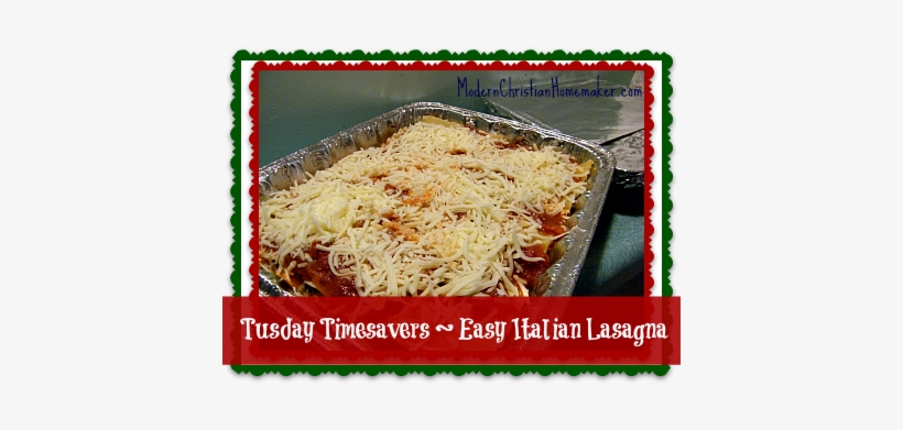 Tuesday Timesavers ~ Easy Italian Lasagna - Grated Parmesan, transparent png download