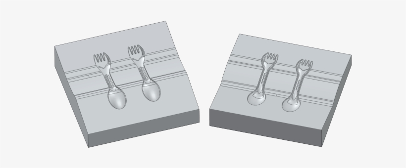 Design Of The Two Mold Halves - Design, transparent png download