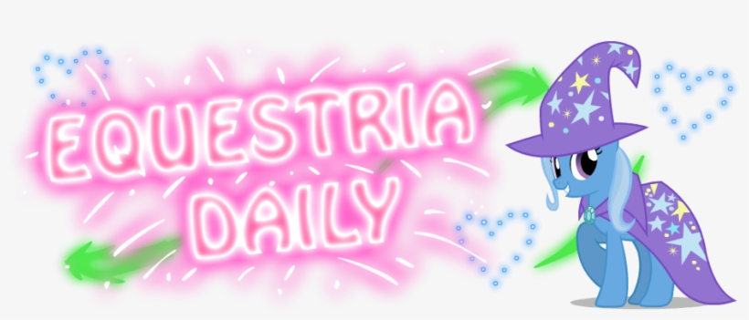 Banner, Cape, Clothes, Eqd Banner, Equestria Daily, - Trixie My Little Pony Friendship Is Magic Cartoon Cute, transparent png download