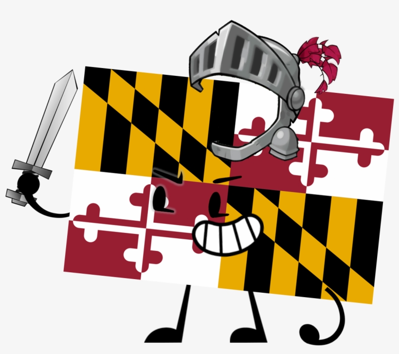 Maryland Flag Pose - Maryland State Flag, transparent png download