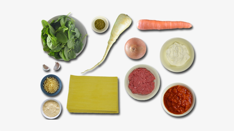 Homebaked Beef Ricotta Lasagna Ingredients - Carrot, transparent png download