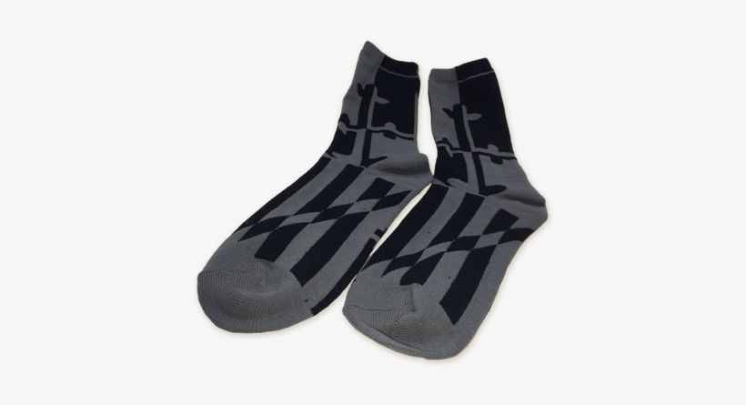 Maryland Flag Gray Color Pattern Crew Socks Made From - Sock, transparent png download