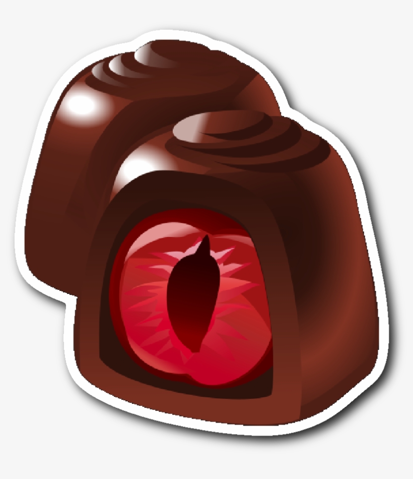 Cherry Chocolate Sticker - Cherry Chocolate Png, transparent png download
