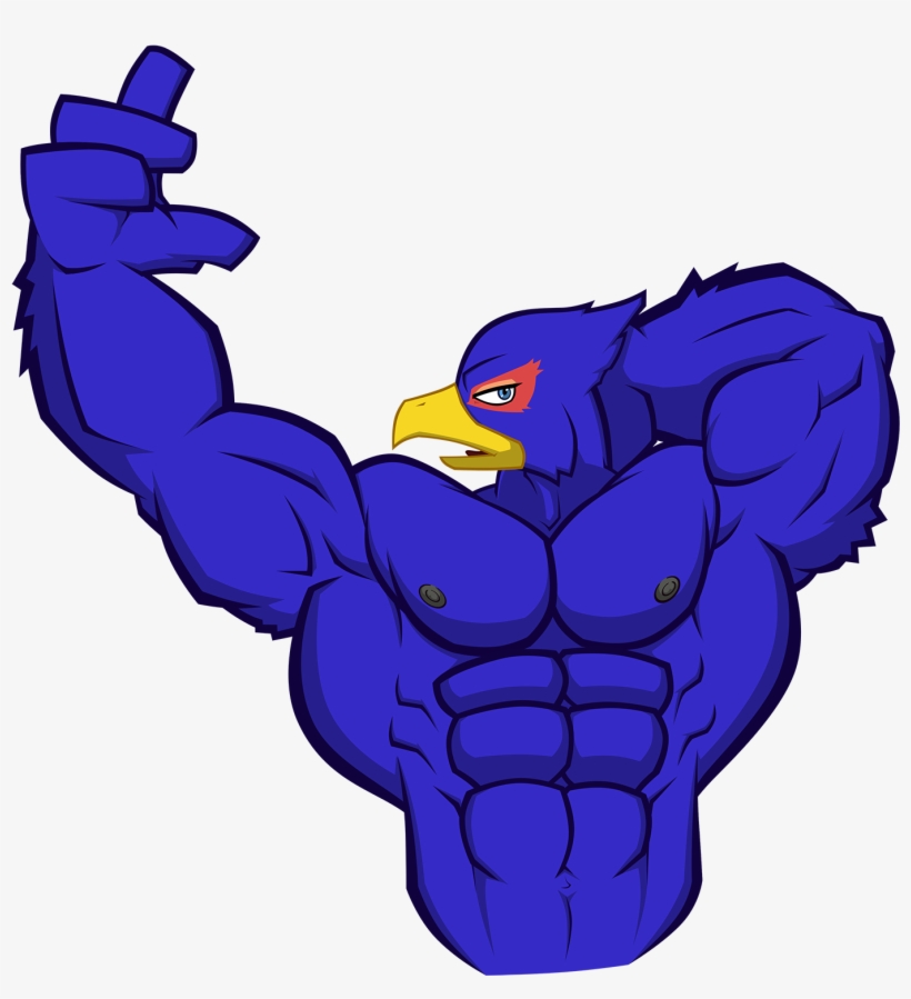Falco Flexing - Wolf Wolfox, transparent png download