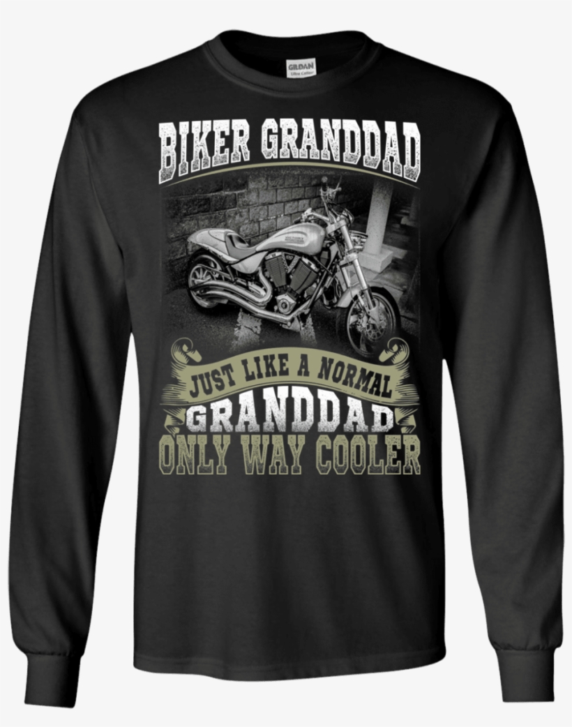 Tst Biker Granddad Ls Cotton Tee S-6x - Chicago Bears T Shirts, transparent png download