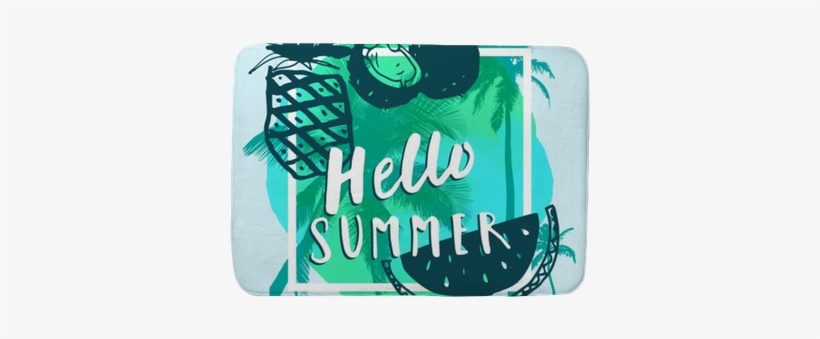 Handwritten Reeting Card With Tropical Fruits, Palm - Tropical Fruit, transparent png download