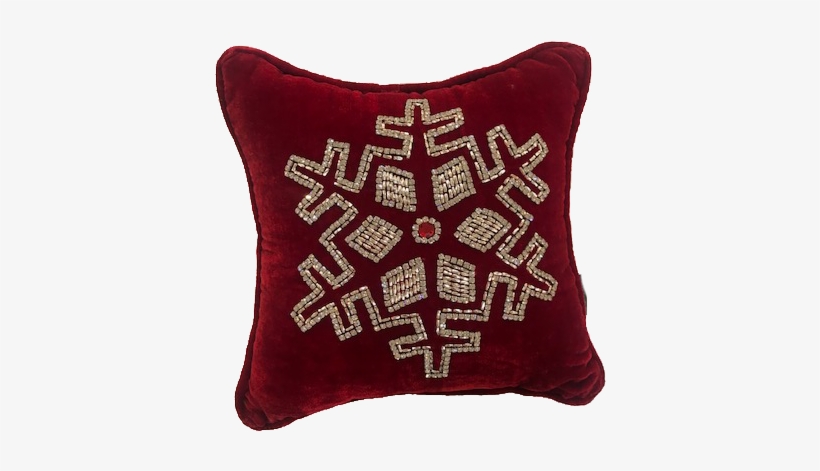 Red Velvet Snowflake Pillow - Pillow, transparent png download