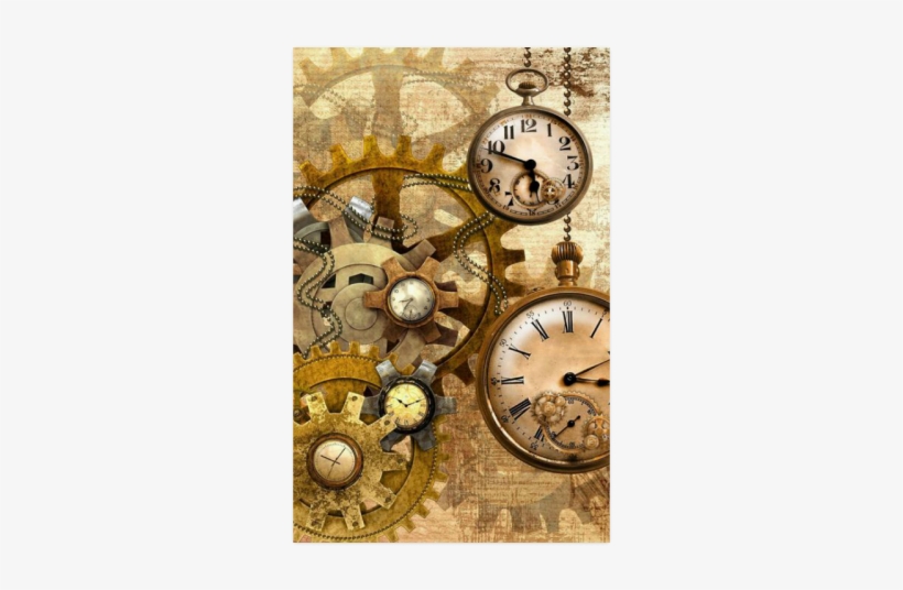 Steampunk Poster 23*36 - Cafepress Time Tile Coaster, transparent png download